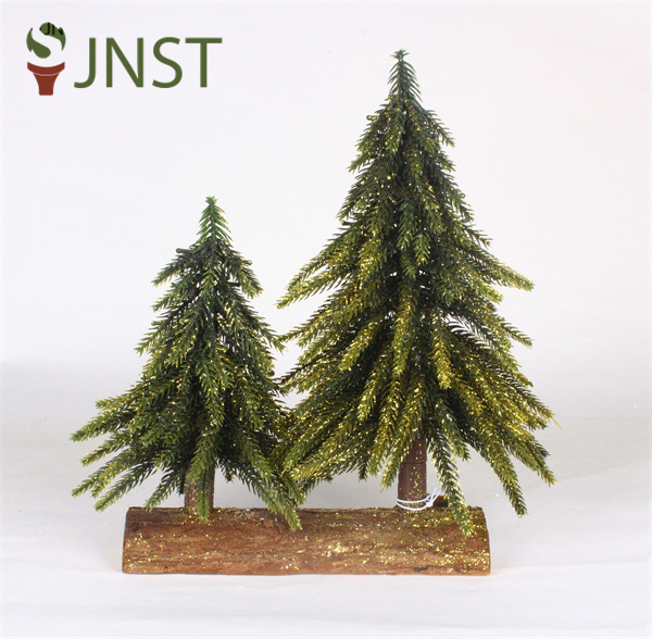 Decoración de árbol de Navidad de mesa de madera